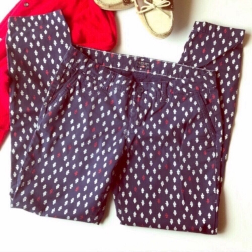 Red white & blue Skinny Print Pants Printed Chino size 4
